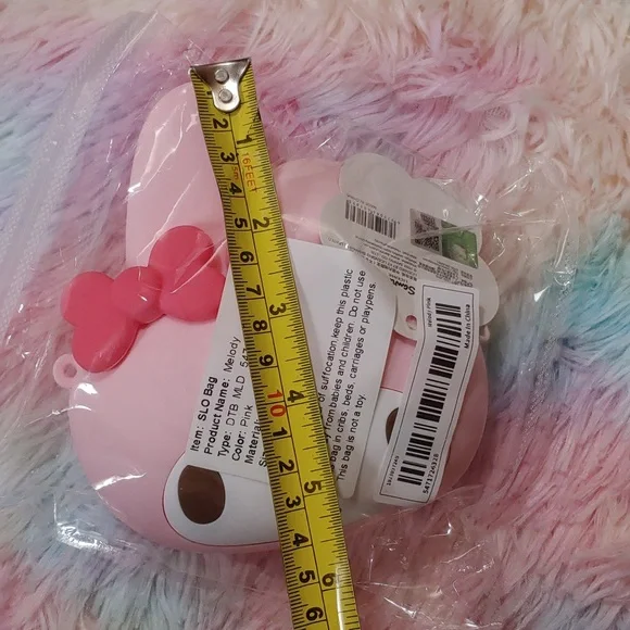 Sanrio 🆕 My Melody Small Silicone Crossbody Bag - Picture 10 of 10